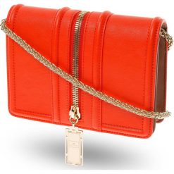 TOREBKA Elisabetta Franchi. Pomarańczowe torebki worki damskie Elisabetta Franchi, bez wzorów, ze skóry ekologicznej, na ramię, bez dodatków. Za 1109,00 zł.