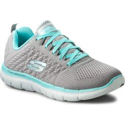 Buty SKECHERS - Break Free 12757/GYLB Gray/Light Blue. Szare buty sportowe damskie Skechers, z materiału, sportowe, na fitness i siłownię. W wyprzedaży za 219,00 zł.