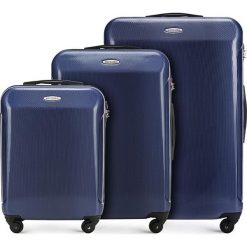 Zestaw walizek 56-3P-97S-90. Niebieskie walizki marki Wittchen, z gumy, małe. Za 713,31 zł.