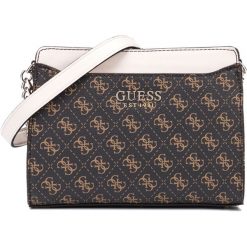 Guess Lorenna Cross body bag Brązowy. Pomarańczowe torebki klasyczne damskie Guess, w paski, z poliesteru, bez dodatków. Za 555,95 zł.