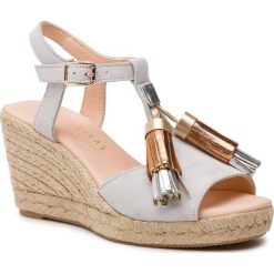 Espadryle HISPANITAS - Aina HV98680 Argos. Szare espadryle damskie Hispanitas, z aplikacjami, ze skóry, bez obcasa, na obcasie. W wyprzedaży za 289,00 zł.