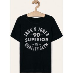 Jack & Jones - T-shirt dziecięcy 128-176 cm. Niebieskie t-shirty chłopięce Jack & Jones, z nadrukiem, z bawełny, bez rękawów. Za 49,90 zł.