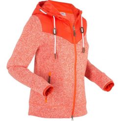 Bluza dzianinowa z polaru, długi rękaw bonprix czerwona pomarańcza. Brązowe bluzy polarowe bonprix, z długim rękawem, długie. Za 149,99 zł.