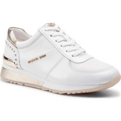 Sneakersy MICHAEL MICHAEL KORS - Allie Wrap Trainer 43T9ALFS9L Opt/Plgold. Białe półbuty damskie MICHAEL Michael Kors, ze skóry ekologicznej. Za 749,00 zł.