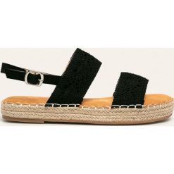 Answear - Sandały Best Shoes. Czarne klapki damskie ANSWEAR, bez wzorów, z gumy, bez obcasa, na obcasie. W wyprzedaży za 79,90 zł.