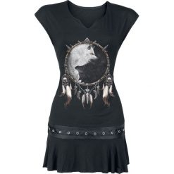 Spiral Wolf Chi Koszulka długa damska - Longshirt czarny. Czarne t-shirty damskie marki Spiral, l, z nadrukiem, ze skóry, z długim rękawem. Za 99,90 zł.