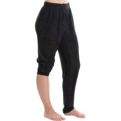 Spodnie do tańca nowoczesnego damskie. Czarne spodnie damskie DOMYOS, l, bez wzorów, z elastanu, na fitness i siłownię. Za 89,99 zł.