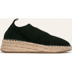 Answear - Espadryle Nio Nio. Czarne espadryle damskie ANSWEAR, bez wzorów, z materiału, bez obcasa, na obcasie. W wyprzedaży za 79,90 zł.