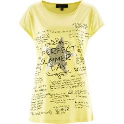 Bluzki, topy, tuniki: T-shirt z krótkim rękawem bonprix jasna limonka z nadrukiem