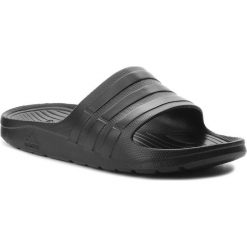 Klapki adidas - Duramo Slide S77991 Cblack/Cblack/Cblack. Czarne klapki damskie Adidas, bez wzorów, z tworzywa sztucznego, bez obcasa. Za 79,95 zł.