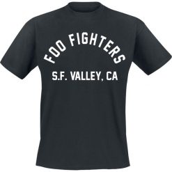 Foo Fighters SF Valley T-Shirt czarny. Czarne t-shirty męskie z nadrukiem Foo Fighters, s, z okrągłym kołnierzem. Za 74,90 zł.