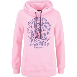 Bluzy damskie: Bluza z nadrukiem bonprix jasnoróżowy