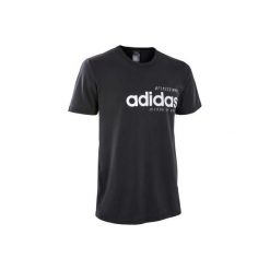 Koszulka krótki rękaw regular Gym & Pilates męska. Szare koszulki męskie Adidas, s, bez wzorów, z bawełny, bez kołnierzyka, z krótkim rękawem, krótkie. Za 99,99 zł.