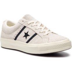 Sneakersy CONVERSE - One Star Academy Ox 163269C Egret/Black/Egret. Brązowe półbuty damskie Converse, ze skóry. W wyprzedaży za 279,00 zł.