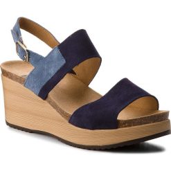 Sandały SCHOLL - Elara F27057 1040 370 Navy Blue. Niebieskie klapki damskie Scholl, z zamszu. W wyprzedaży za 279,00 zł.