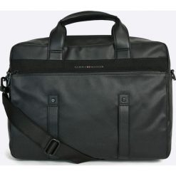Tommy Hilfiger - Torba. Czarne torby męskie skórzane TOMMY HILFIGER, w paski, z poliesteru. W wyprzedaży za 499,90 zł.
