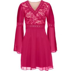 Sukienki hiszpanki: Sukienka z koronką bonprix magenta