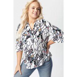 Biała Bluzka Clylina. Białe bluzki damskie Born2be, xl, bez wzorów, bez kołnierzyka, bez rękawów. W wyprzedaży za 44,99 zł.