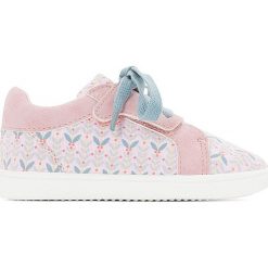 Wzorzyste buty sportowe 19-25. Czerwone buty dziewczęce sportowe marki La Redoute Collections, z materiału, na obcasie, na sznurówki. Za 102,86 zł.