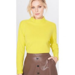 Sweter z golfem - Żółty. Żółte swetry damskie Mohito, s, bez wzorów, bez rękawów, bez kaptura. Za 99,99 zł.
