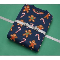 Sweter z motywem świątecznym - Granatowy. Niebieskie swetry damskie Reserved, xl, bez wzorów, wizytowe, bez kołnierzyka, bez kaptura. Za 99,99 zł.