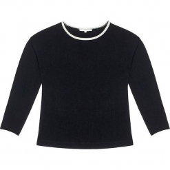 Sweter kaszmirowy w kolorze czarnym. Czarne swetry klasyczne damskie marki Ateliers de la Maille, z kaszmiru, z okrągłym kołnierzem. W wyprzedaży za 545,95 zł.