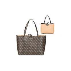 Torby shopper Guess BOBBI INSIDE OUT TOTE. Brązowe torby na zakupy damskie marki Guess, z aplikacjami. Za 560,56 zł.