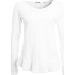 Bluzki asymetryczne: Rich & Royal SLUB PEPLUM Bluzka z długim rękawem white