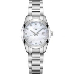 LONGINES Conquest L2.286.4.87.6. Szare zegarki damskie LONGINES, ze stali. Za 5430,00 zł.