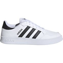 Buty męskie adidas BREAKNET FX8707. Czarne buty sportowe męskie Adidas, ze skóry, z paskami, tenisowe. Za 199,00 zł.