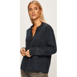 G-Star Raw - Bluzka. Niebieskie bluzki damskie G-Star RAW, s, bez wzorów, z bawełny, retro, bez kołnierzyka, z długim rękawem. Za 419,90 zł.
