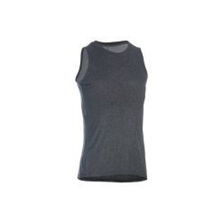Koszulka bez rękawów Slim Gym & Pilates 900 męska. Szare koszulki męskie marki DOMYOS, m, bez wzorów, z bawełny, bez kołnierzyka, bez rękawów. W wyprzedaży za 34,99 zł.