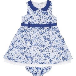 Sukienka-body "Summer Styles" w kolorze biało-granatowym. Niebieskie body niemowlęce Jacky, w paski, z koronki, bez rękawów, midi, rozkloszowane. W wyprzedaży za 42,95 zł.