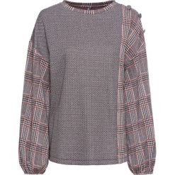 Swetry damskie: Sweter bonprix brązowy w kratę