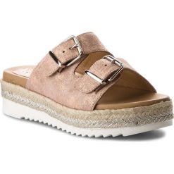 Espadryle ANN MEX - 8538 02DZ Róż. Różowe espadryle damskie marki Ann Mex, bez wzorów, ze skóry, bez obcasa. W wyprzedaży za 219,00 zł.