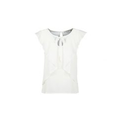 Bluzki Naf Naf OKIREI T2. Białe bluzki damskie marki NAF NAF, s, bez wzorów, bez kołnierzyka, bez rękawów. Za 89,00 zł.