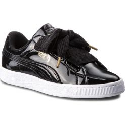 Sneakersy PUMA - Basket Heart Patent 363073 01 Puma Black/Puma Black. Czarne półbuty damskie Puma, na co dzień, bez wzorów, ze skóry ekologicznej, bez obcasa, na płaskiej podeszwie, bez zapięcia. Za 449,99 zł.