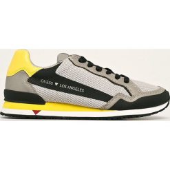 Guess Jeans - Buty. Białe sneakersy męskie Guess Jeans, z okrągłym noskiem, na sznurówki. W wyprzedaży za 339,90 zł.