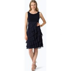 Swing - Elegancka sukienka damska, niebieski. Niebieskie sukienki damskie Swing, bez wzorów, z dżerseju, eleganckie, bez kołnierzyka, bez rękawów. Za 449,95 zł.