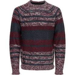 ONLY&SONS Męska sweter Callen 3 Mel Striped Knit Reg Blue Noce (rozmiar S). Niebieskie swetry męskie Only&Sons, s, bez wzorów, bez kołnierzyka, bez kaptura. W wyprzedaży za 66,00 zł.