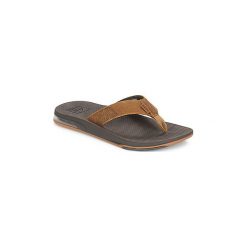 Japonki Reef LEATHER FANNING LOW. Pomarańczowe klapki męskie marki Reef, bez wzorów. Za 269,00 zł.