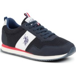 Sneakersy U.S. POLO ASSN. - Teva2 NOBIW4156S9/MH1 Dkbl/Whi. Niebieskie półbuty damskie U.S. Polo Assn., bez wzorów, ze skóry ekologicznej, bez obcasa, bez zapięcia. W wyprzedaży za 229,00 zł.