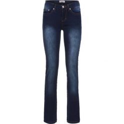 Dżinsy "Power-stretch" SLIM bonprix ciemnoniebieski. Niebieskie jeansy damskie bonprix, bez wzorów, z jeansu. Za 129,99 zł.