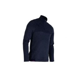 Bluza do golfa polarowa męska. Niebieskie bluzy męskie INESIS, xl, bez wzorów, z elastanu, z golfem, bez rękawów, bez kaptura. Za 119,99 zł.