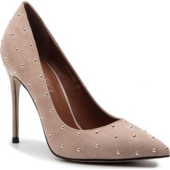 Szpilki EVA MINGE - EM-35-05-000329 203. Brązowe półbuty damskie Eva Minge, z aplikacjami, ze skóry, eleganckie, bez obcasa, na obcasie, bez zapięcia. W wyprzedaży za 319,00 zł.