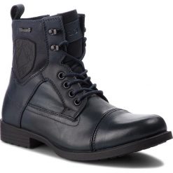 Kozaki KAZAR - Tadeu 15427-27-19 Navy. Niebieskie buty zimowe męskie Kazar, z materiału, przed kolano, na zamek. Za 549,00 zł.
