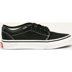 Vans - Tenisówki dziecięce. Czarne trampki chłopięce Vans, bez wzorów, z materiału, bez zapięcia. W wyprzedaży za 179,90 zł.