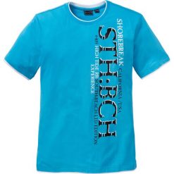 T-shirty męskie z nadrukiem: T-shirt „Slim fit” bonprix turkusowy