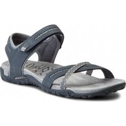 Sandały MERRELL - Terran Cross II J98762 Slate. Szare klapki damskie marki Merrell, bez wzorów, ze skóry, sportowe, bez obcasa, bez zapięcia, outdoorowe. Za 299,00 zł.