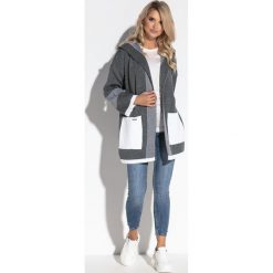 Kardigan F567 szary. Szare swetry damskie Tagless, xl, bez wzorów, z dzianiny. Za 170,99 zł.